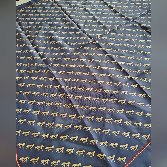 Kentucky Derby Horse Park 💯 Silk Scarf Vintage - Picture 9 of 14